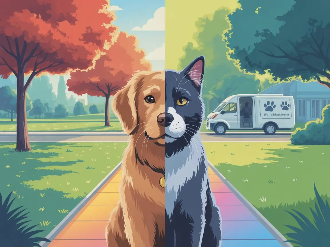 dogs and cats vision