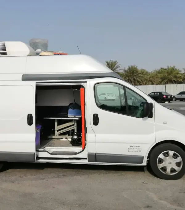 Mobile pet grooming van