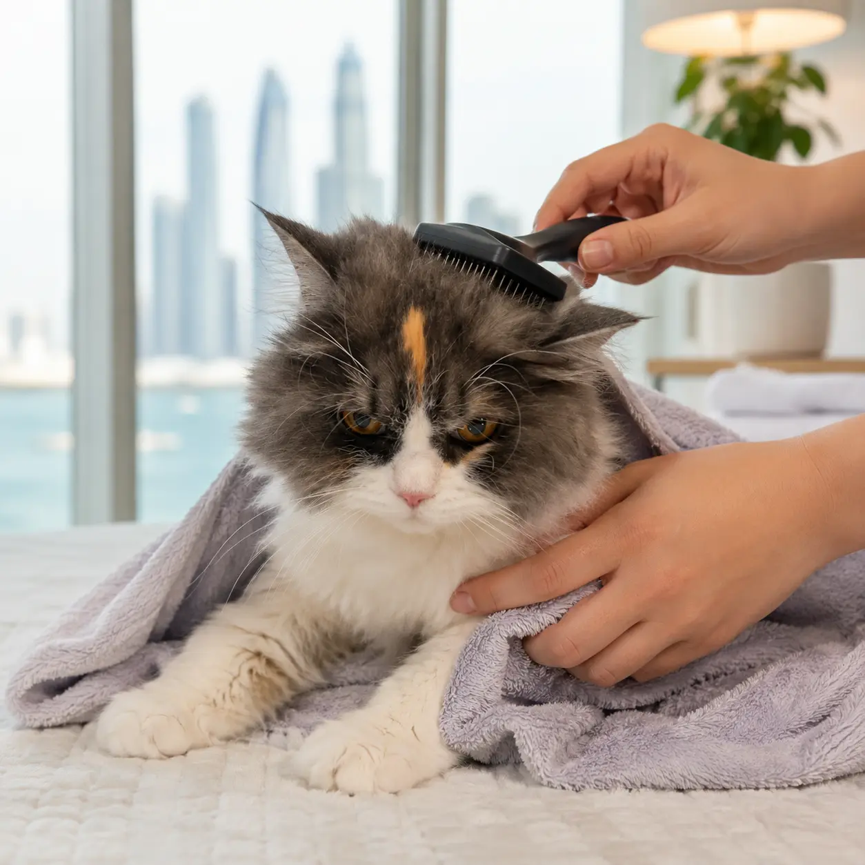 Cat Grooming for Anxious or Aggressive Cats: What Abu Dhabi Owners Should Know