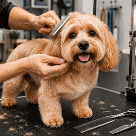 What are the 7 steps of grooming a dog