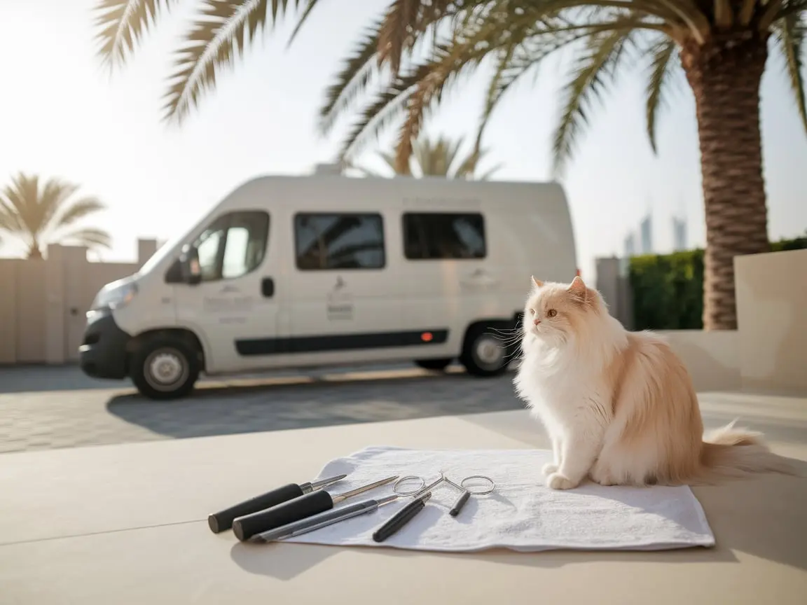 Mobile pet grooming Abu Dhabi